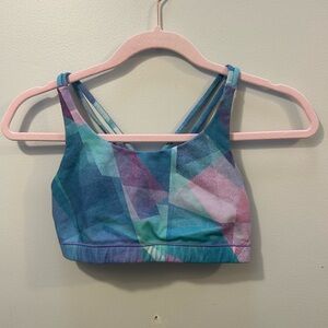 Athleta Girl Youth Large/12 Purple and Blue Sports Bra